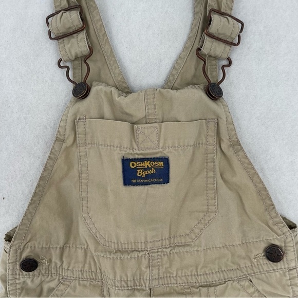 OSHKOSH B’GOSH Kids Khaki Overalls size: 24 Month - Picture 3 of 5